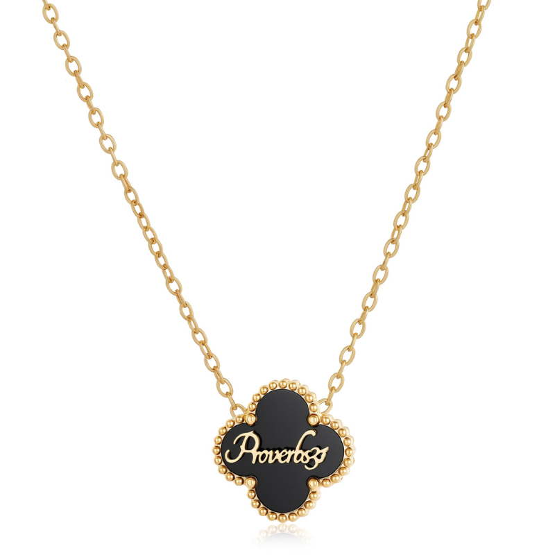 Bible Versed Clover Necklaces (Gold)
