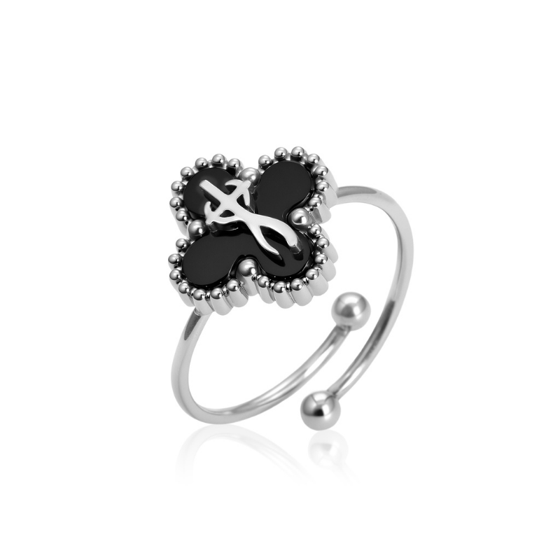 Faith-Inspired Clover Rings (Silver)