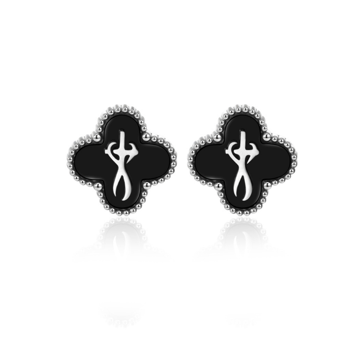 Faith-Inspired Clover Earrings (Silver)