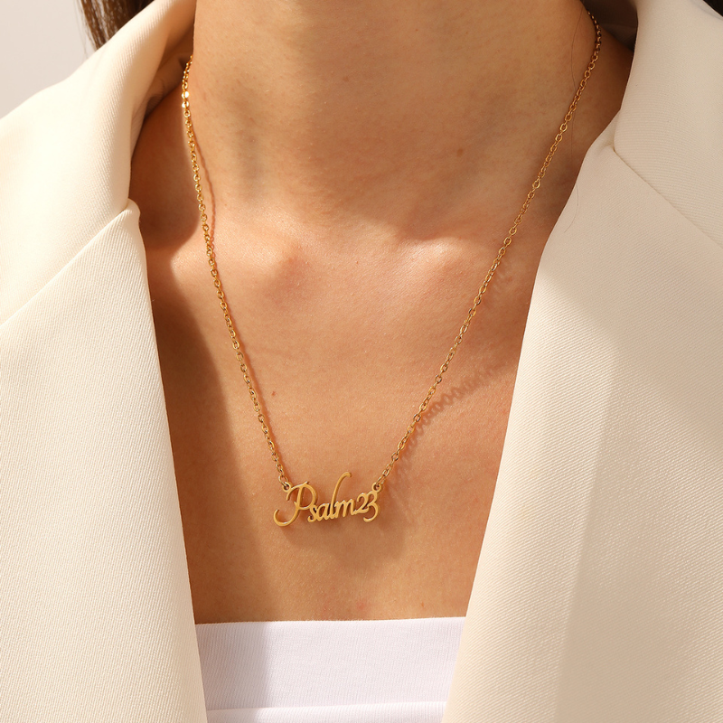 Bible Versed Name Necklaces (Gold)