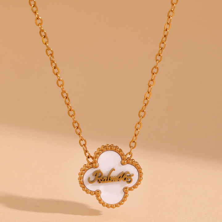 Bible Versed Clover Necklaces (Gold) - Personalised