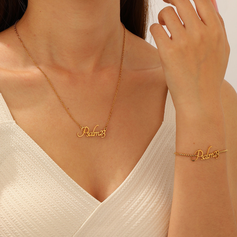 Bible Versed Name Necklaces (Gold)