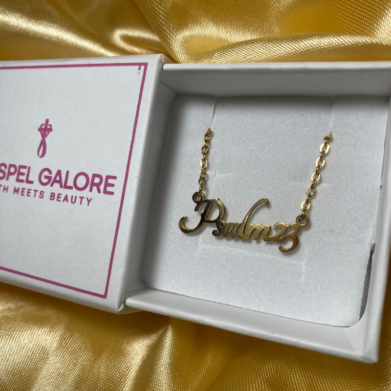 Bible Versed Name Necklaces (Gold)