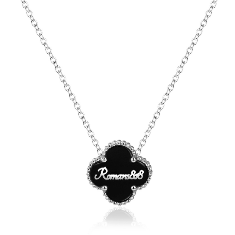 Bible Versed Clover Necklaces (Silver)
