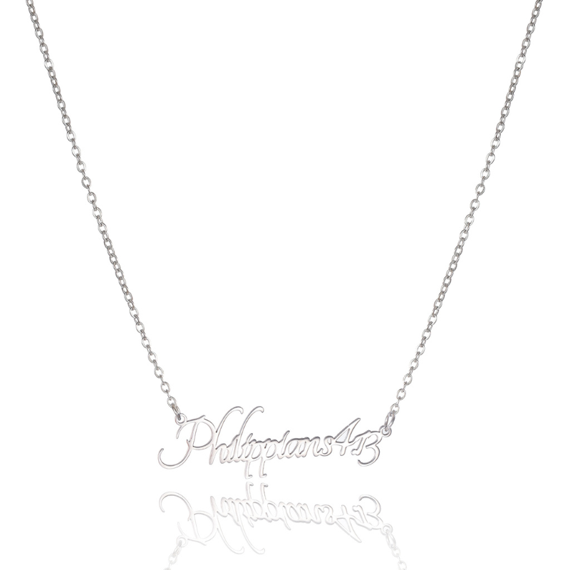 Bible Versed Name Necklaces (Silver)