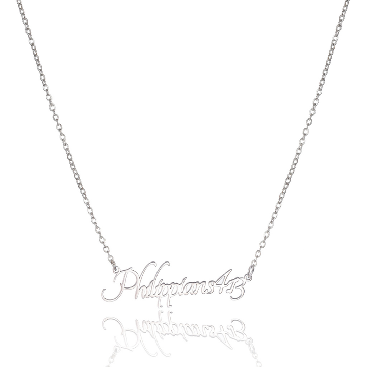 Bible Versed Name Necklaces (Silver)