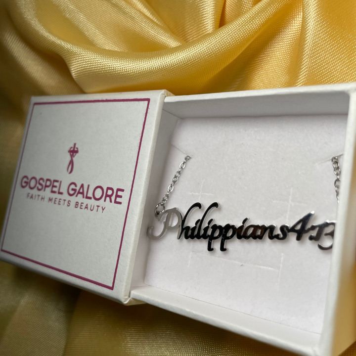 Bible Versed Name Necklaces (Silver)