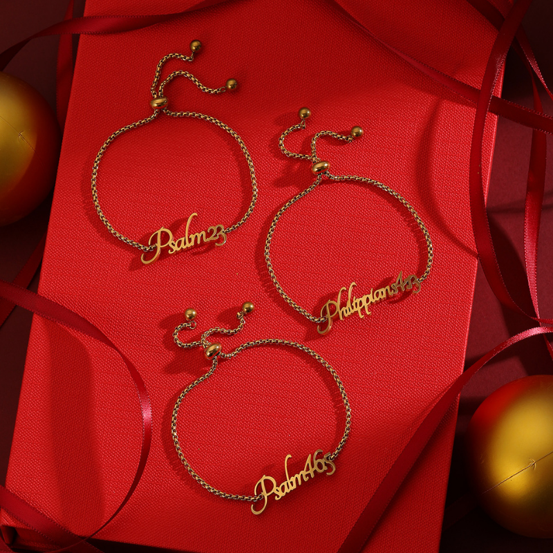 Bible Versed Name Bracelets (Gold)