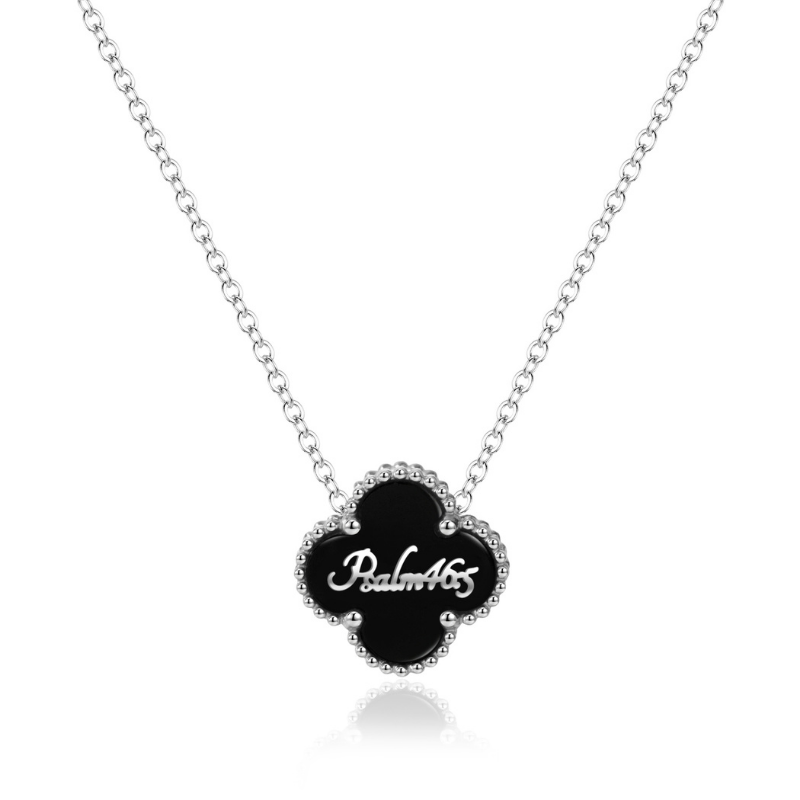 Bible Versed Clover Necklaces (Silver)