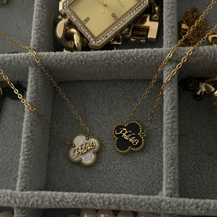 Bible Versed Clover Necklaces (Gold)