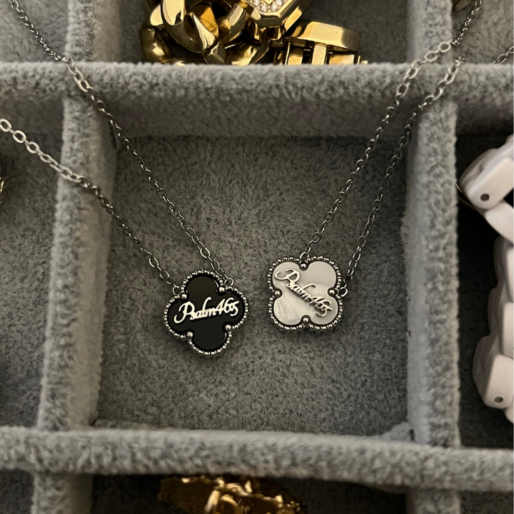 Bible Versed Clover Necklaces (Silver)