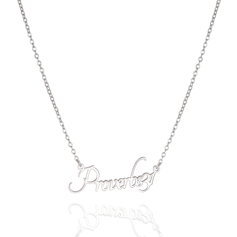 Bible Versed Name Necklaces (Silver)