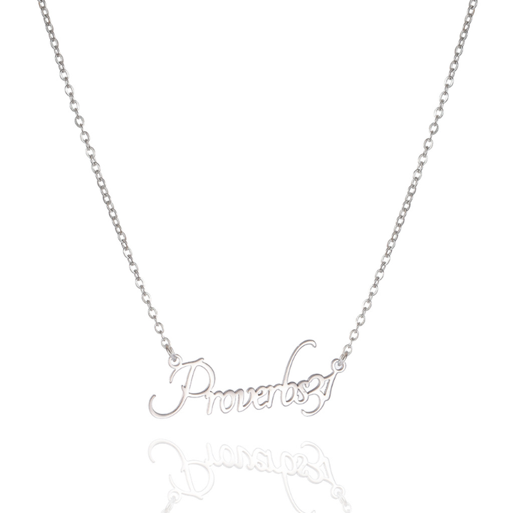 Bible Versed Name Necklaces (Silver)