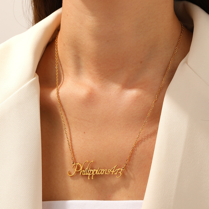 Bible Versed Name Necklaces (Gold)