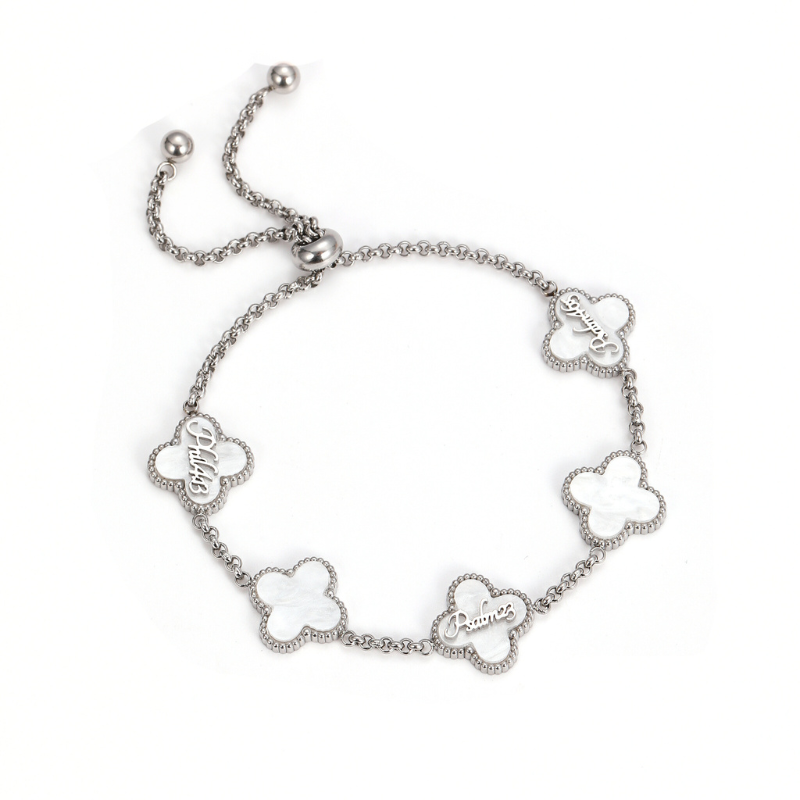 Bible Versed Clover Bracelets (Silver)