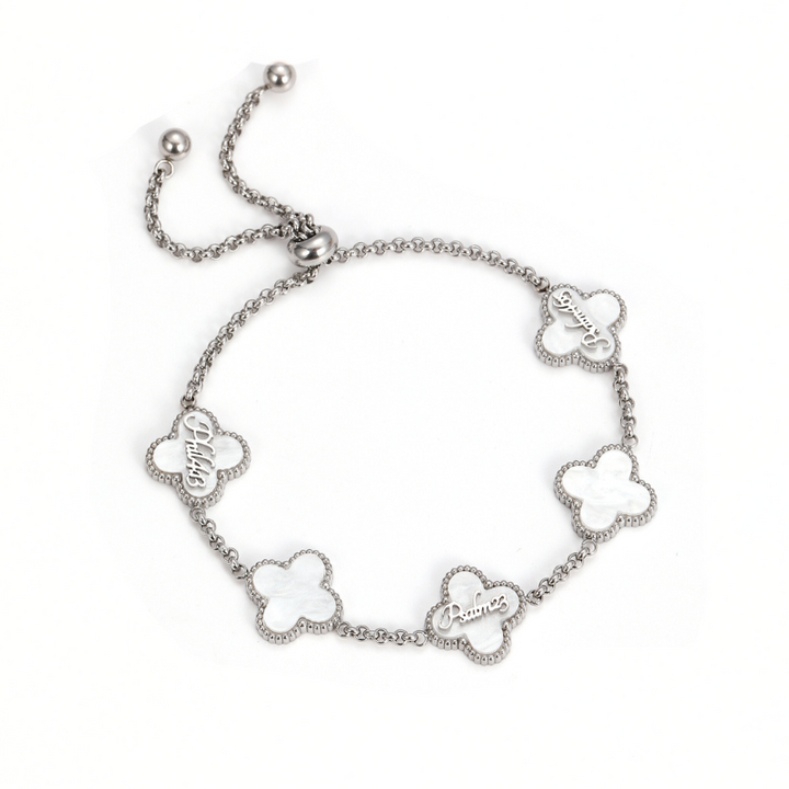 Bible Versed Clover Bracelets (Silver)