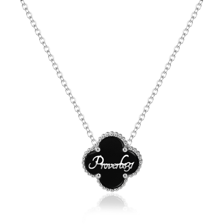 Bible Versed Clover Necklaces (Silver)