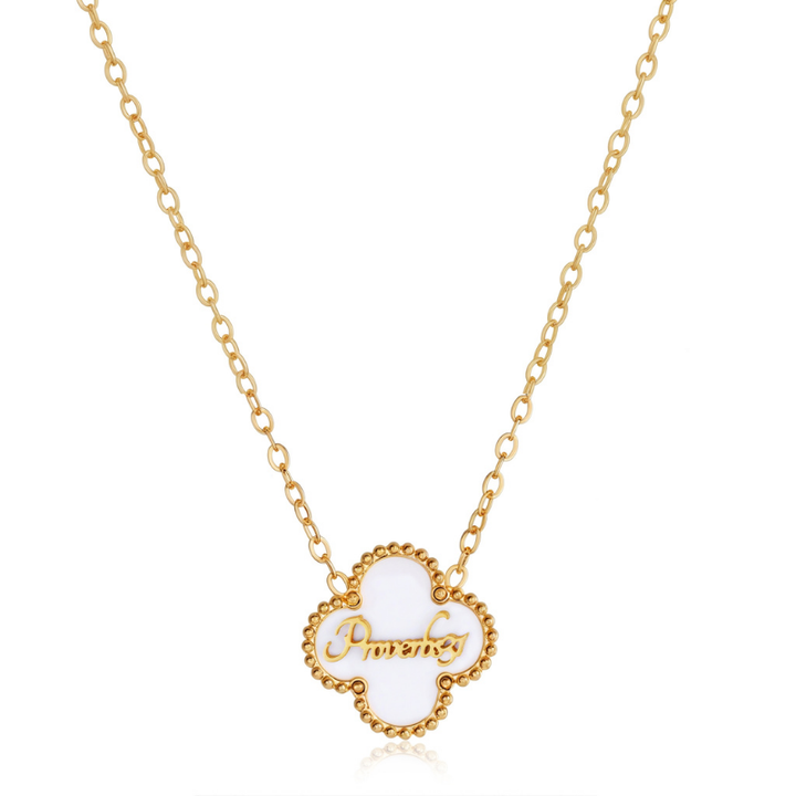 Bible Versed Clover Necklaces (Gold)