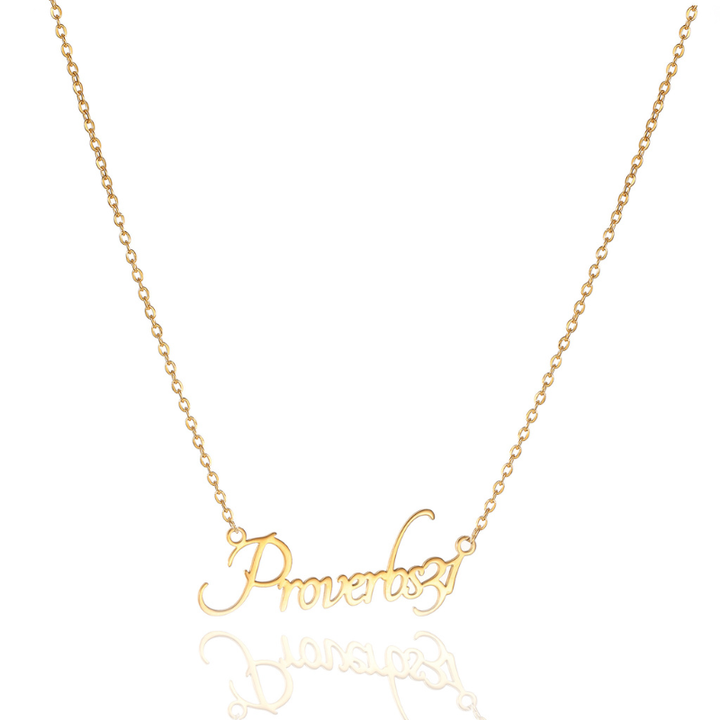 Bible Versed Name Necklaces (Gold)