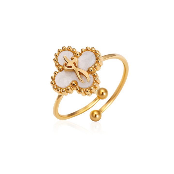 Faith-Inspired Clover Rings (Gold)