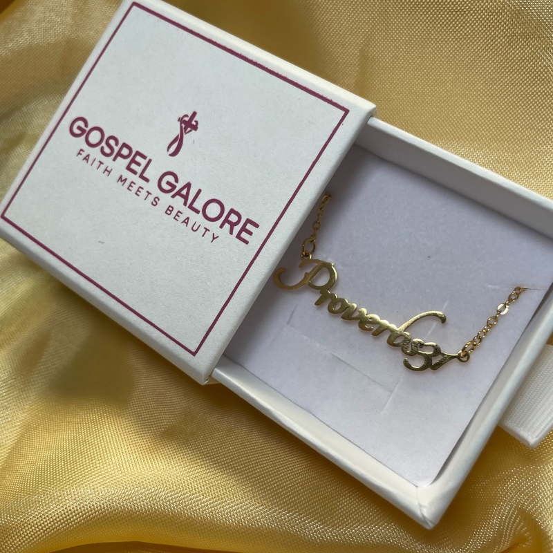 Bible Versed Name Necklaces (Gold)