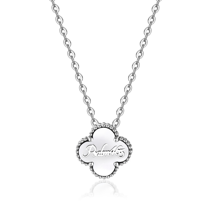 Bible Versed Clover Necklaces (Silver)