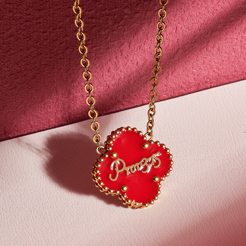 Bible Versed Red Clover Necklaces (Gold) - Limited Edition