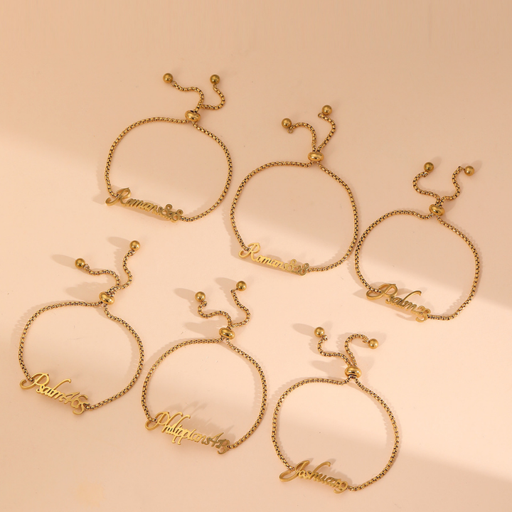 Bible Versed Name Bracelets (Gold)