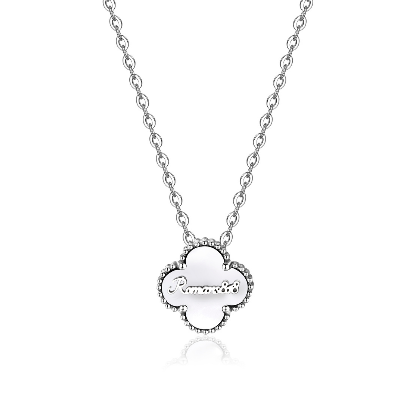 Bible Versed Clover Necklaces (Silver)