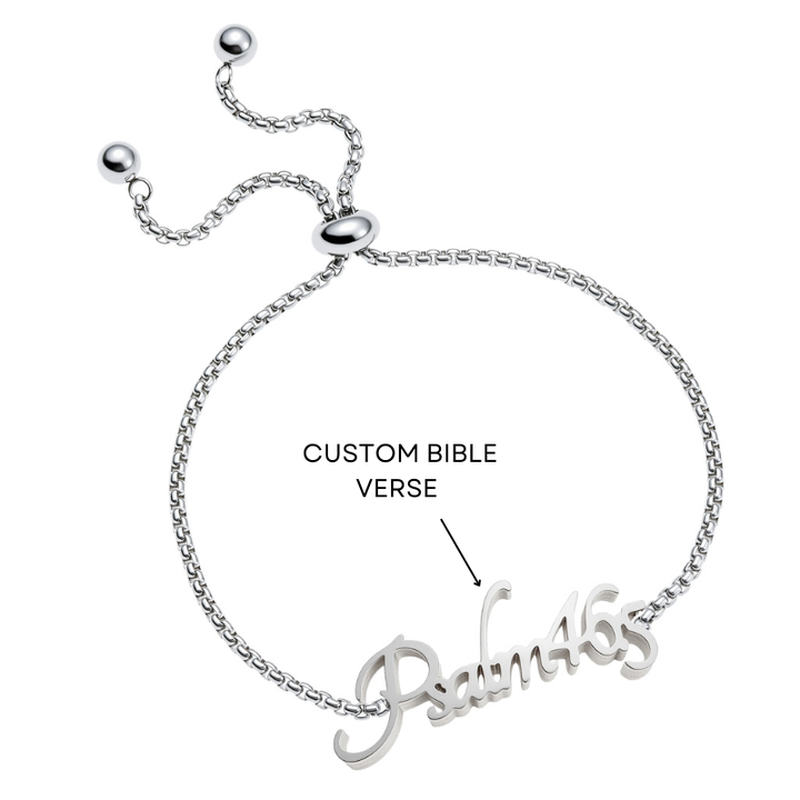 Bible Versed Name Bracelets (Silver) - Personalised
