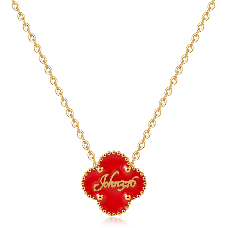 Bible Versed Red Clover Necklaces (Gold) - Limited Edition