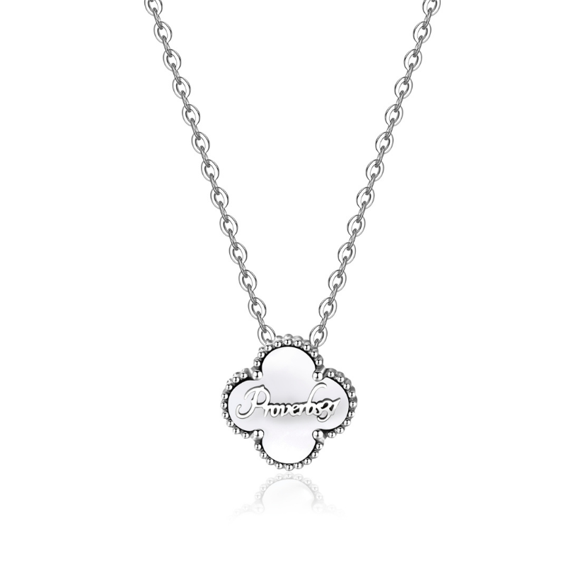 Bible Versed Clover Necklaces (Silver)