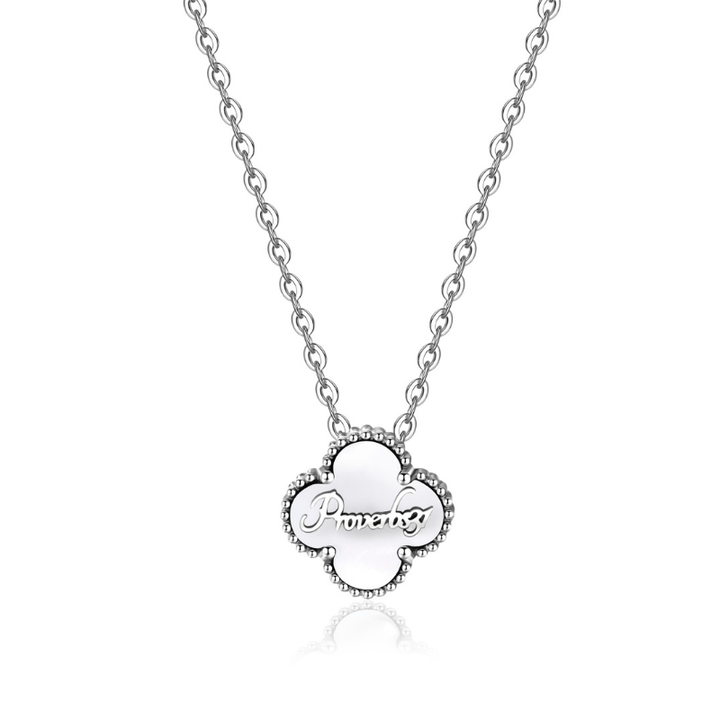 Bible Versed Clover Necklaces (Silver)