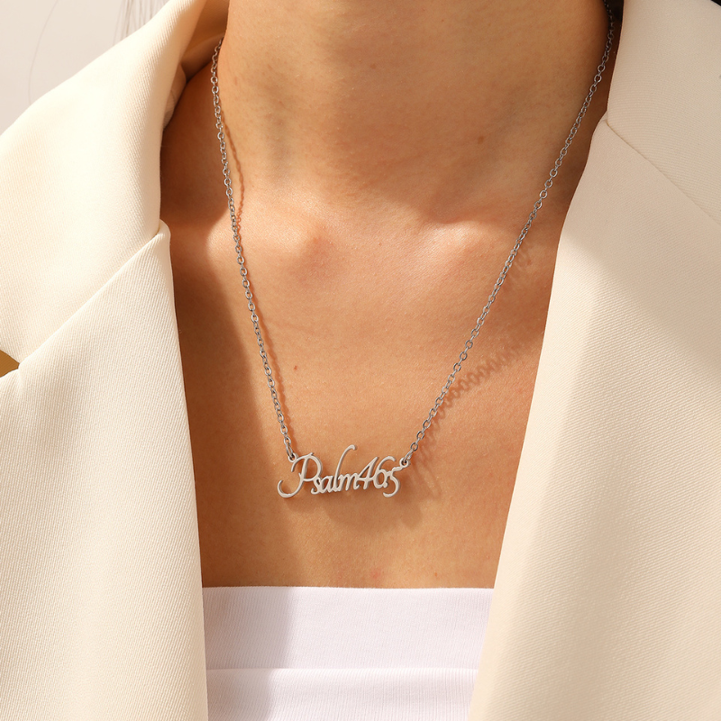 Bible Versed Name Necklaces (Silver)