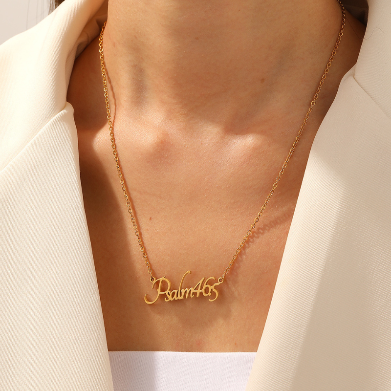 Bible Versed Name Necklaces (Gold)