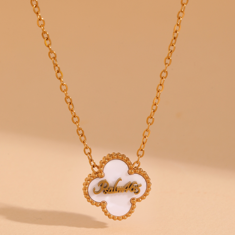 Clover Neckace and Clover Bracelet Bundle (Gold)