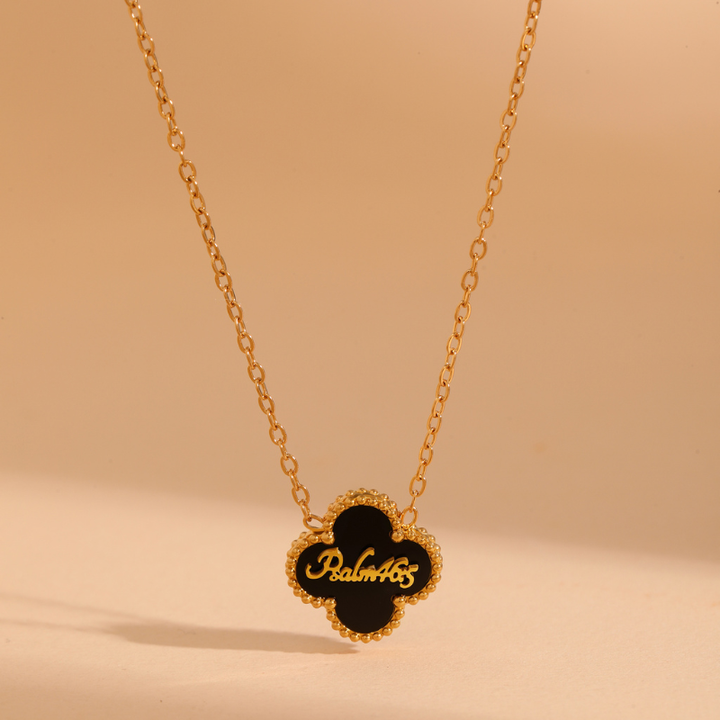 Clover Neckace and Clover Bracelet Bundle (Gold)