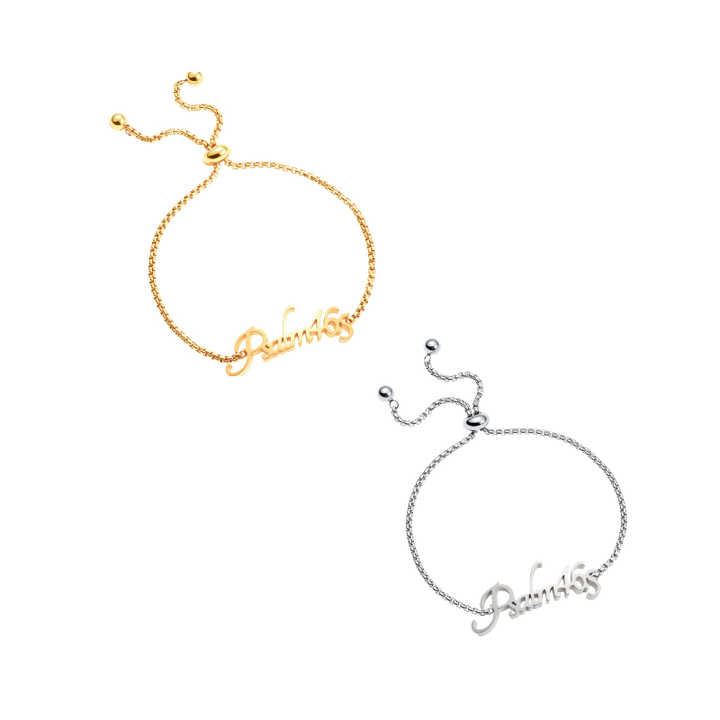 Gold and Silver Name Bracelets Bundle