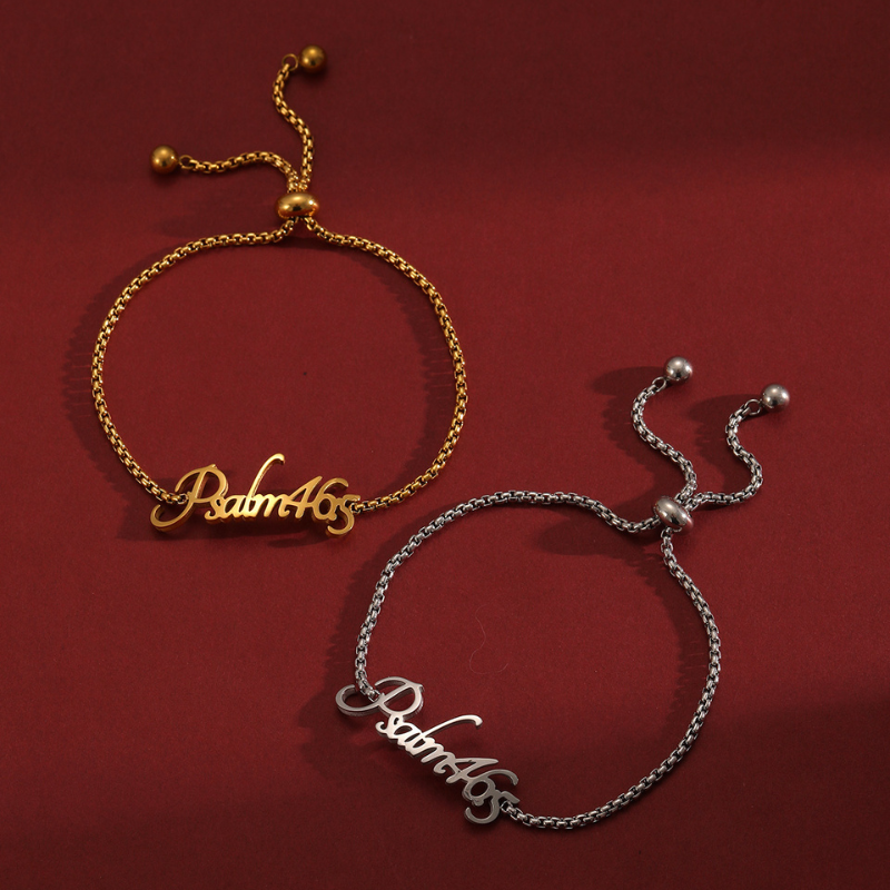 Gold and Silver Name Bracelets Bundle