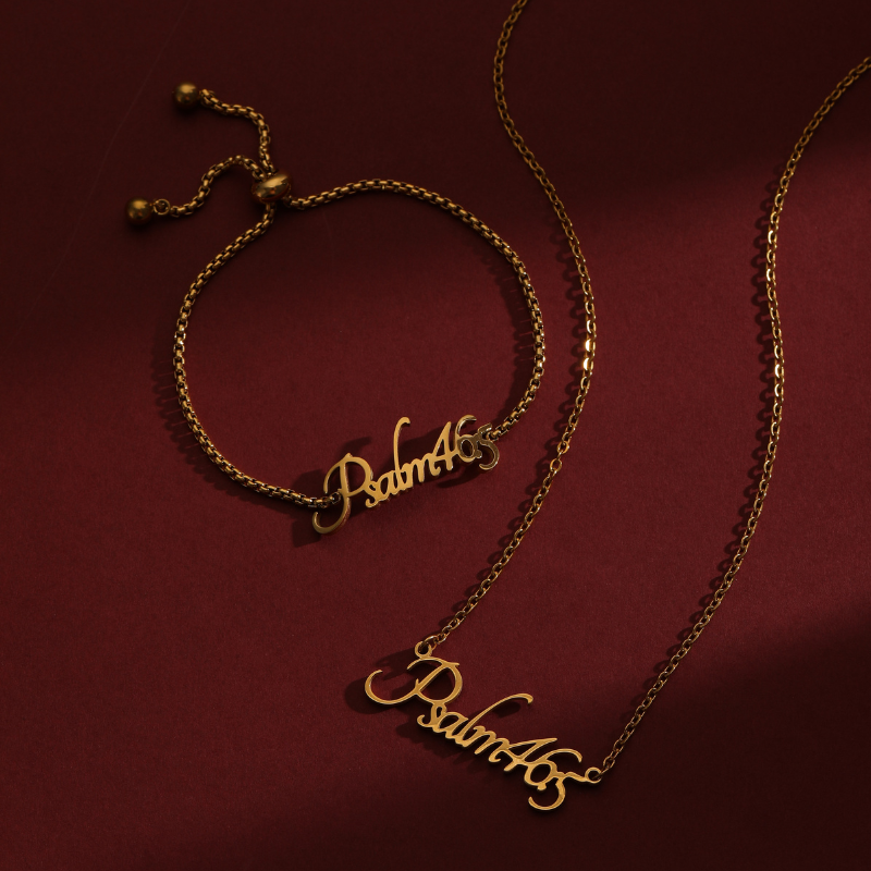 Bible Versed Name Necklaces (Gold)