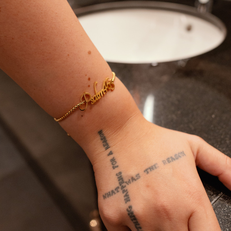 Gold and Silver Name Bracelets Bundle