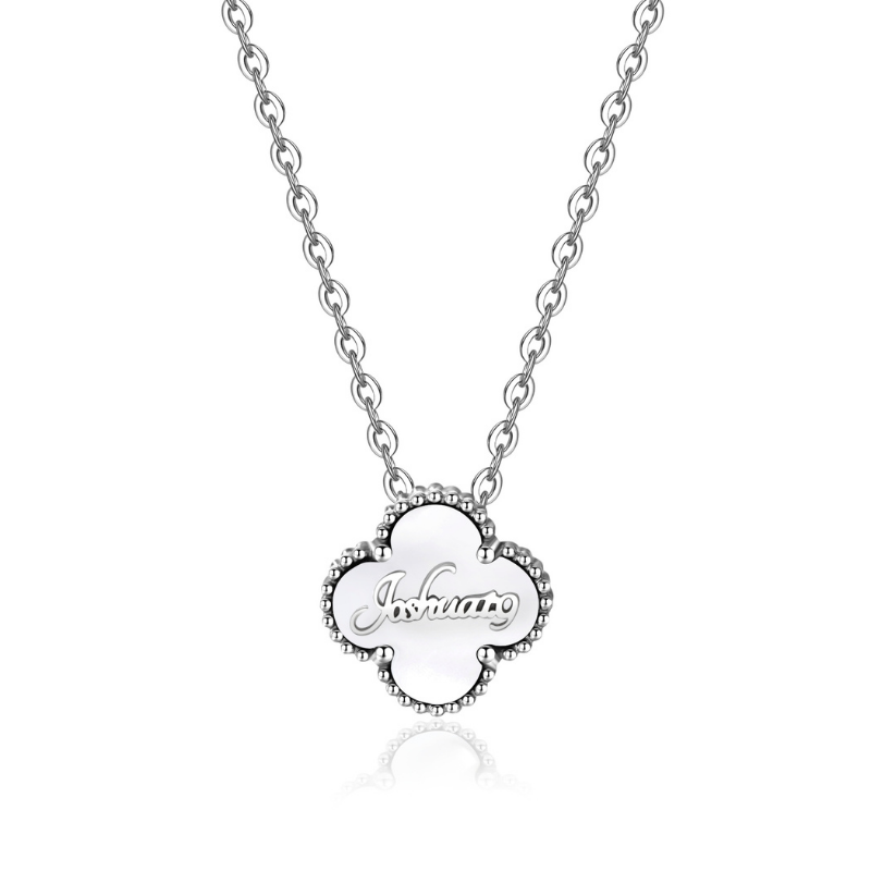Bible Versed Clover Necklaces (Silver)