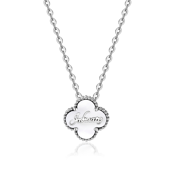 Bible Versed Clover Necklaces (Silver)