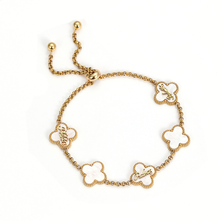 Bible Versed Clover Bracelets (Gold)