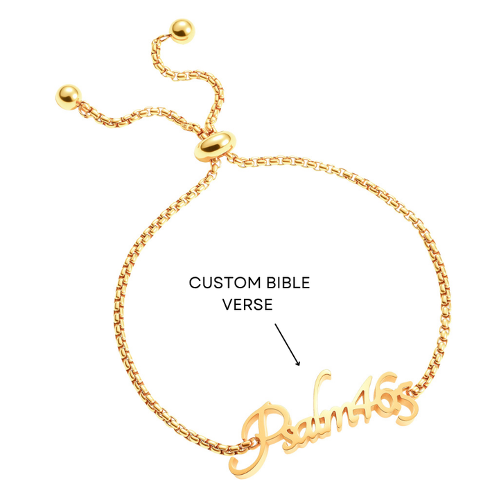 Bible Versed Name Bracelets (Gold) - Personalised