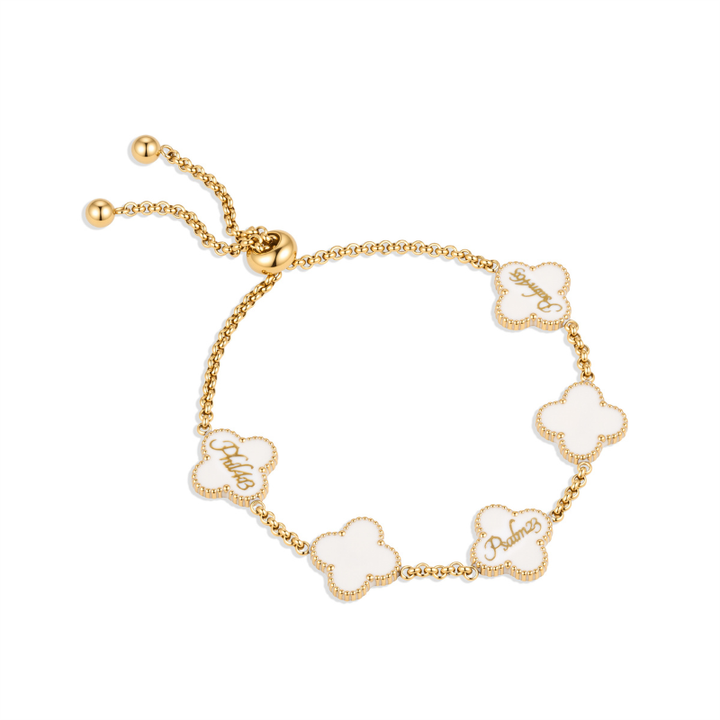 Bible Versed Clover Bracelets (Gold)