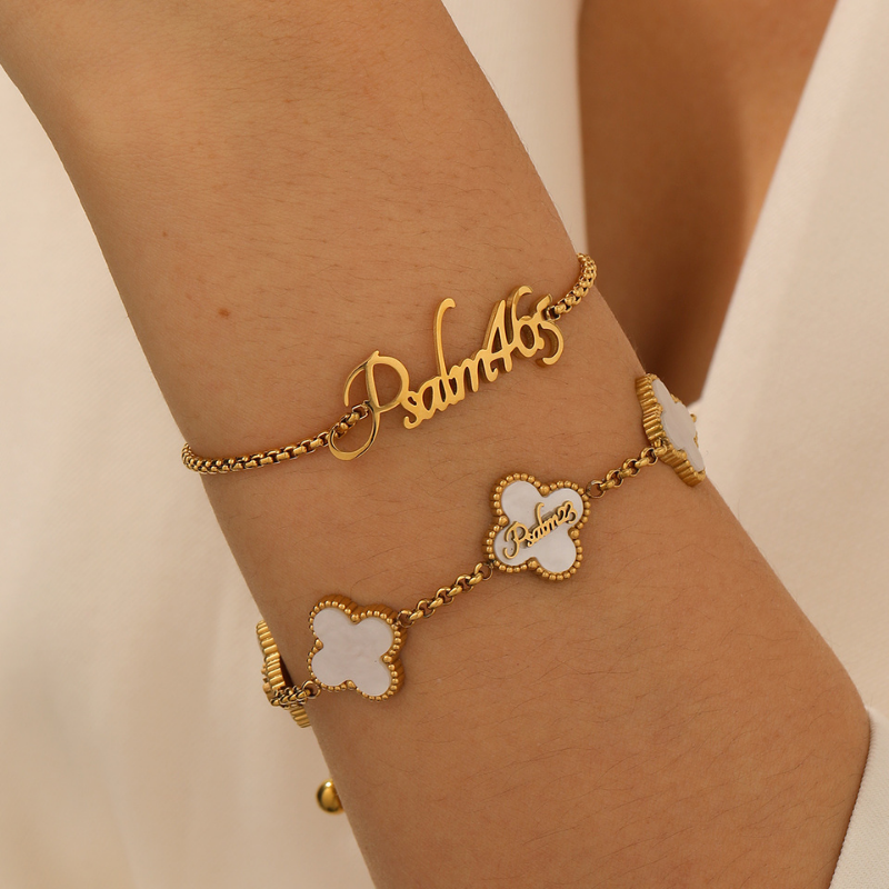 Bible Versed Name Bracelets (Gold) - Personalised