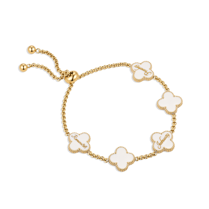 Bible Versed Clover Bracelets (Gold)