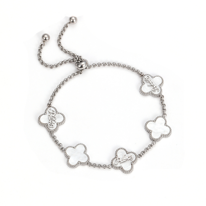 Bible Versed Clover Bracelets (Silver)