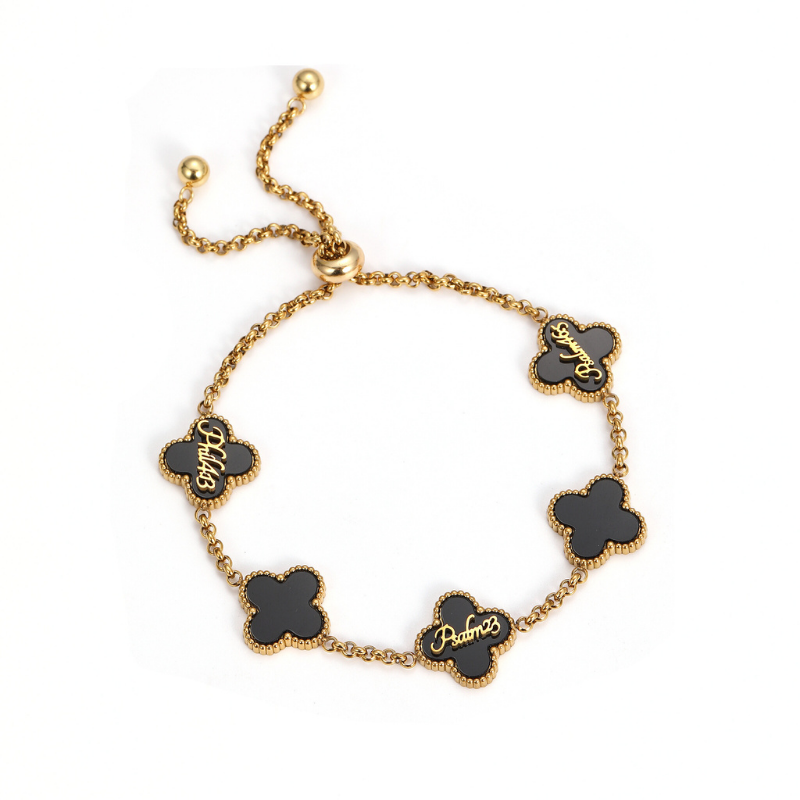 Bible Versed Clover Bracelets (Gold)